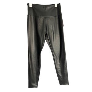 Joe Fresh Black Faux Leather Recycled Material Leggings
